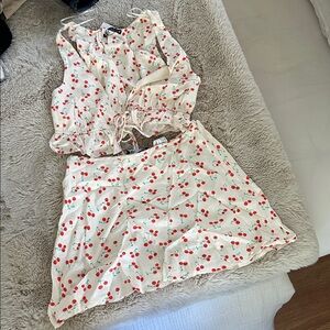 ZARA Size M Cherry Print Set